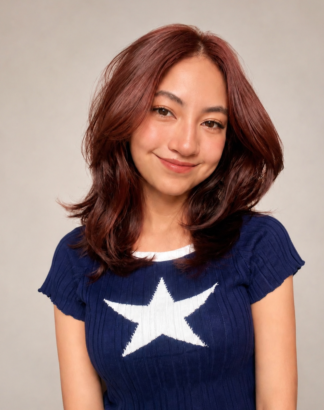 Retrato de Liz sonriendo